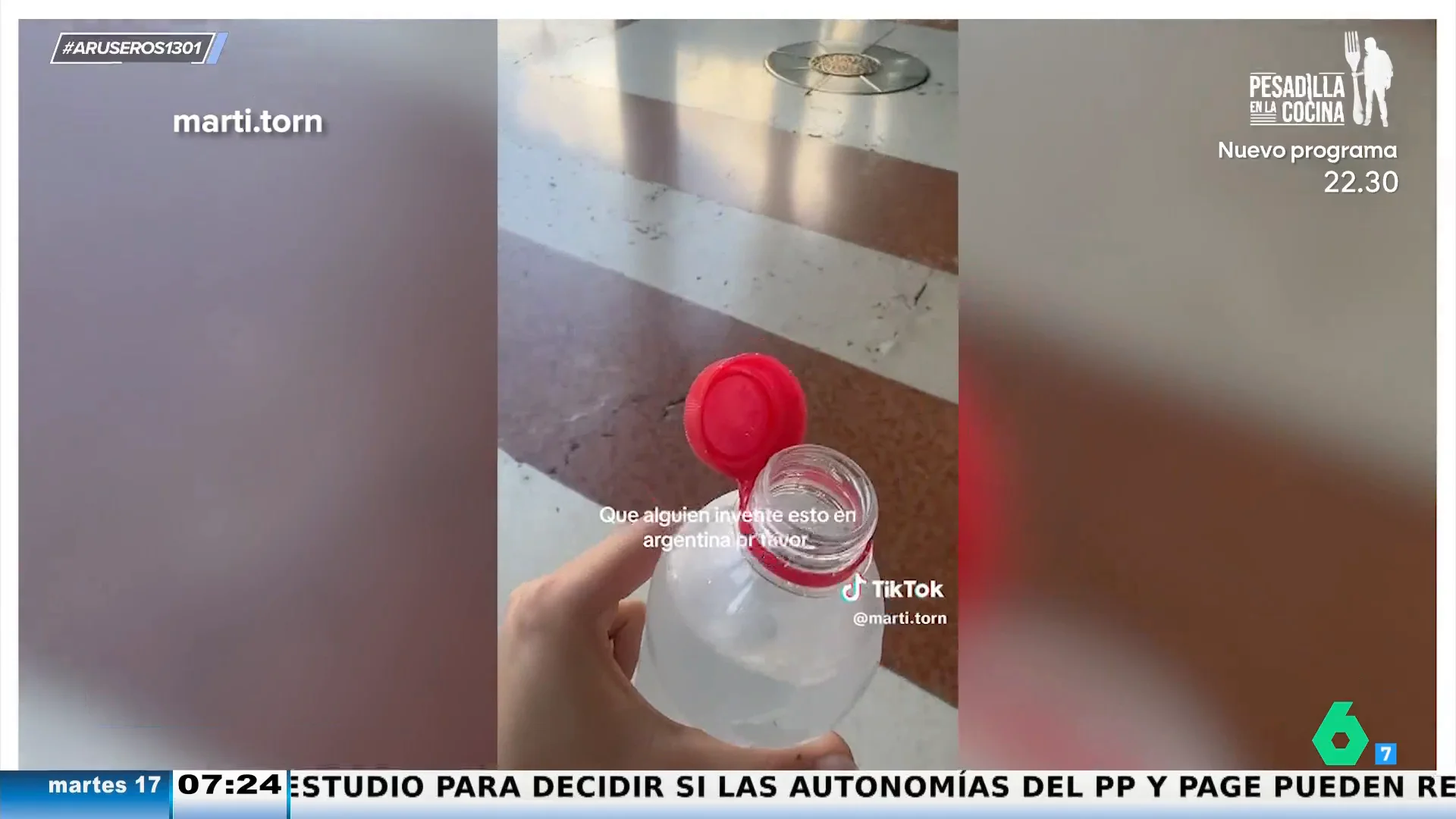 Una argentina alucina al ver que en España el tapón va unido a la botella de agua: "Es una genialidad"