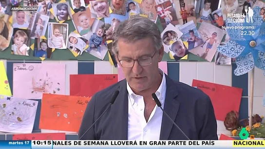 Ángel Martín, contra el vídeo de Alberto Núñez-Feijóo con un mural de niños: "El plano es jodidamente inquietante" Ángel Martín, contra el vídeo de Alberto Núñez-Feijóo con un mural de niños: "El plano es jodidamente inquietante"