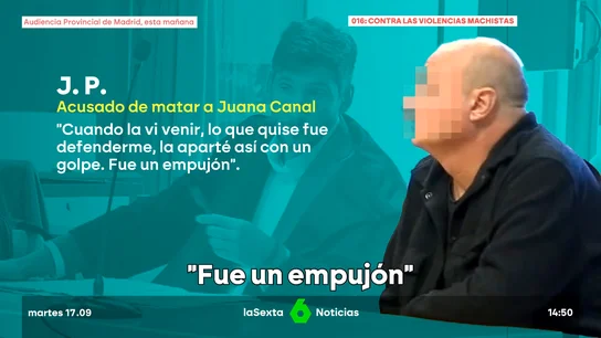 Jesús Pradales, el asesino confeso de Juana Canal, durante el juicio: "Quise defenderme, la aparté con un empujón" Jesús Pradales, el asesino confeso de Juana Canal, durante el juicio: "Quise defenderme, la aparté con un empujón"