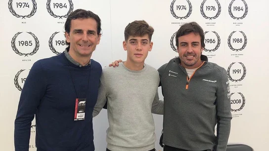 De la Rosa, Colapinto y Fernando Alonso De la Rosa, Colapinto y Fernando Alonso