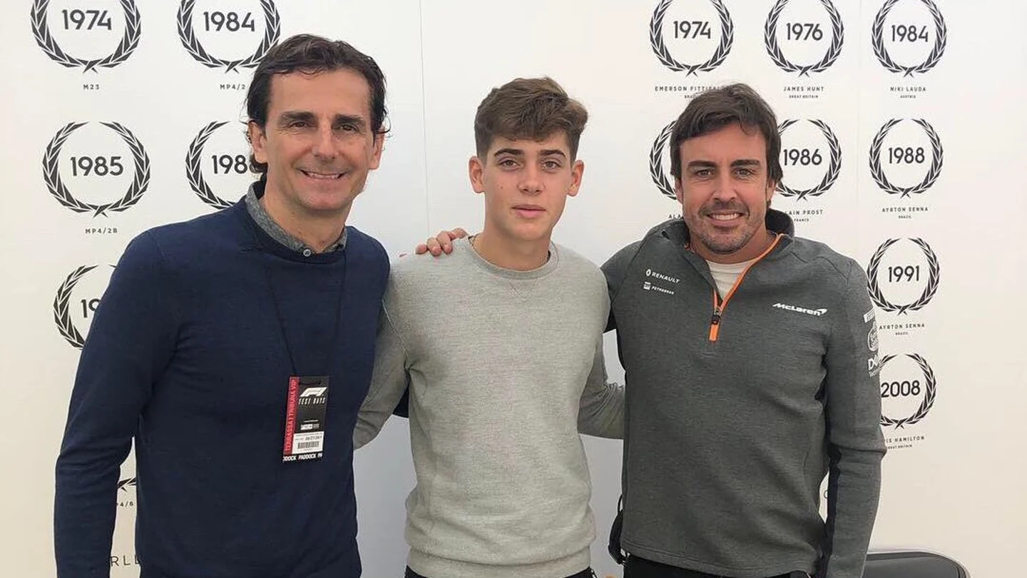 De la Rosa, Colapinto y Fernando Alonso De la Rosa, Colapinto y Fernando Alonso