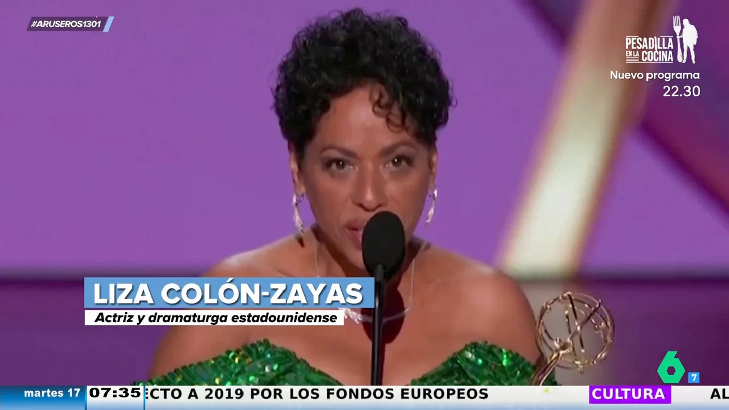Liza Colón-Zayas anima a las latinas a votar y es ovacionada por Meryl Streep y Sofía Vergara en los Emmy Liza Colón-Zayas anima a las latinas a votar y es ovacionada por Meryl Streep y Sofía Vergara en los Emmy