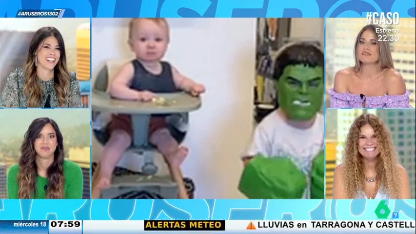 Un bebé ve entrar a Hulk en la cocina y su reacción no tiene desperdicio: "Lo piensa, lo procesa, reflexiona y llora"