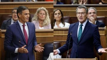 Sánchez y Feijóo en su cara a cara en el Congreso