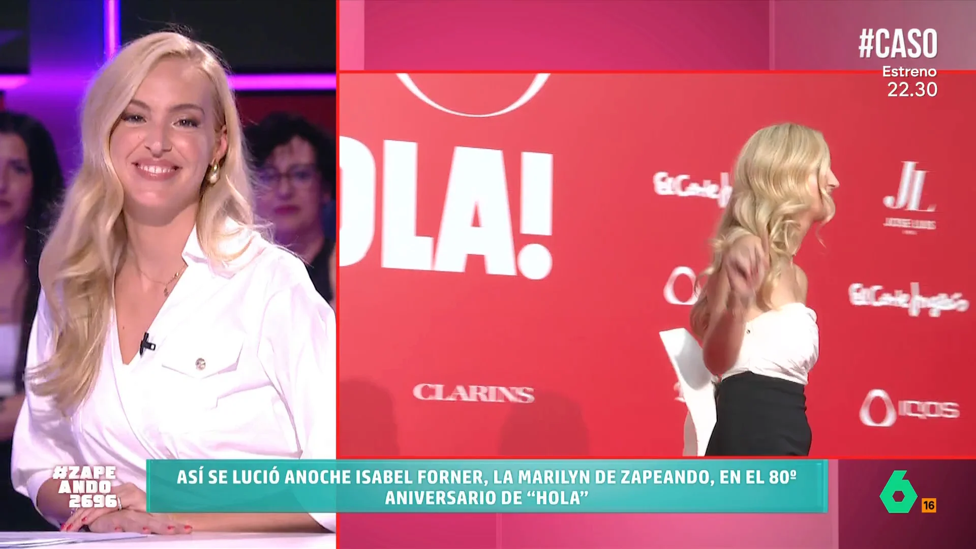 La zapeadora fue una de las invitadas a la fiesta del 80 aniversario de la revista del corazón y logró captar todos los focos gracias al vestido escogido para la ocasión. 