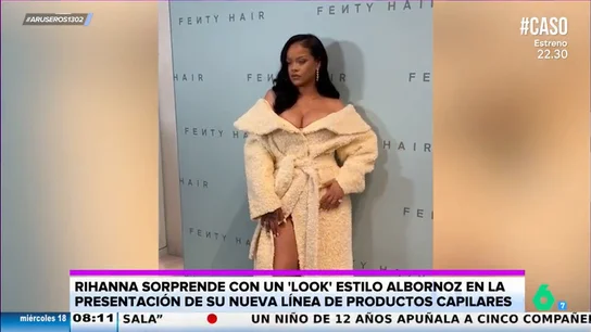 El 'look' estilo albornoz de Rihanna para presentar Fenty Hair deja a todos con la boca abierta El 'look' estilo albornoz de Rihanna para presentar Fenty Hair deja a todos con la boca abierta