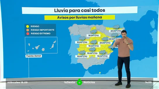 Lluvias a partir del jueves y temperaturas por debajo de los 30º en toda España hasta el domingo  Lluvias a partir del jueves y temperaturas por debajo de los 30º en toda España hasta el domingo