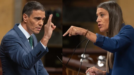 Pedro Sánchez (i) y Míriam Nogueras (d) Pedro Sánchez (i) y Míriam Nogueras (d)