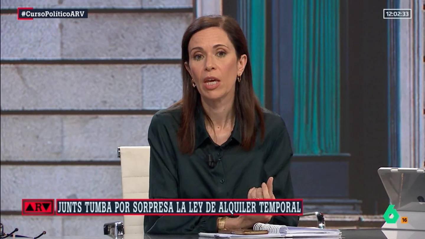 Ángeles Caballero, tras el "no" de Junts a regular los alquiler de temporada: "Está jugando la baza de 'matón de colegio'" Ángeles Caballero, tras el "no" de Junts a regular los alquiler de temporada: "Está jugando la baza de 'matón de colegio'"