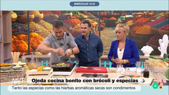 El nutricionista trae a Más Vale Tarde una receta muy saludable: bonito con brócoli. Pero el presentador de Más Vale Tarde no parece muy contento con la elección de ese vegetal. 