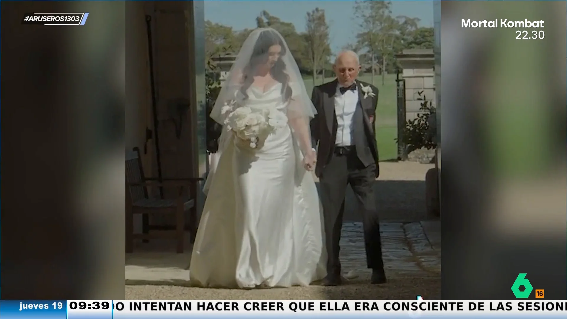 El emotivo momento en el que un señor de 95 años cumple el sueño de su nieta y la acompaña al altar