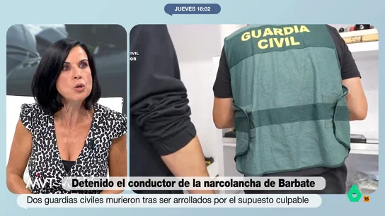 Bea de Vicente, sobre el conductor de la narcolancha que mató a dos guardias civiles Bea de Vicente analiza en este vídeo a qué se enfrenta el presunto autor de la muerte de dos guardias civiles en Barbate y asegura que, aunque colaborar reduciría su condena, "lo normal es que no hable. Pondría precio a su cabeza y la de su familia".