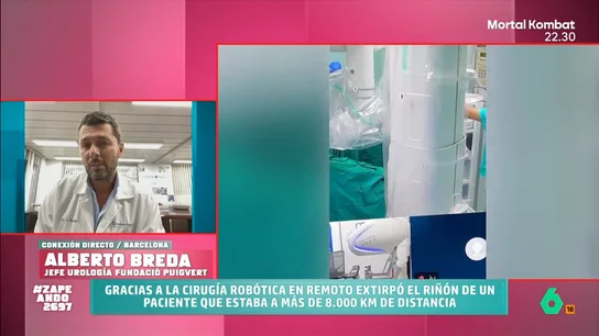 Un médico opera en remoto a un paciente que estaba a 8.000 kilómetros de distancia: "Es un hito histórico que abre fronteras" El médico, que se encontraba en Francia, extirpó el riñón a un paciente que se encontraba en China gracias a un brazo robótico que estaba conectado a una consola que era controlada por el cirujano.