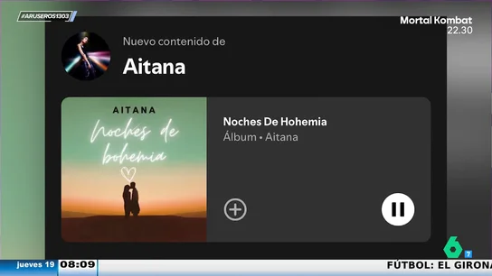 Hackean el perfil de Spotify de Aitana y le añaden un disco de rancheras: 'Noches de Hohemia' Hackean el perfil de Spotify de Aitana y le añaden un disco de rancheras: 'Noches de Hohemia'