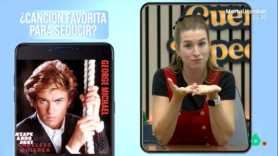 Eva Soriano desvela su canción favorita para seducir De George Michael a 'Caballito de palo'. Eva Soriano descubre su playlist en este vídeo de Zapeando y cuenta qué temazos son los mejores para ella en situaciones como la cocina, conducir o seducir y cuál es su canción favorita del verano.