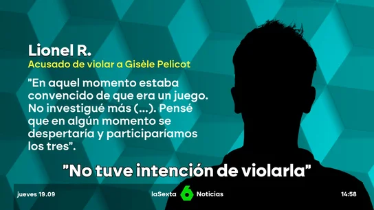Un acusado de violar a Gisèle Pelicot: "Nunca tuve intención de violarla, pensé que era un juego"  Un acusado de violar a Gisèle Pelicot: "Nunca tuve intención de violarla, pensé que era un juego"