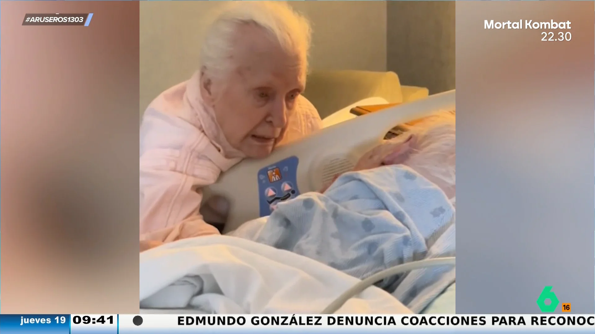 El emotivo momento cuando una anciana de 94 años con demencia se despide de su marido tras una vida entera juntos