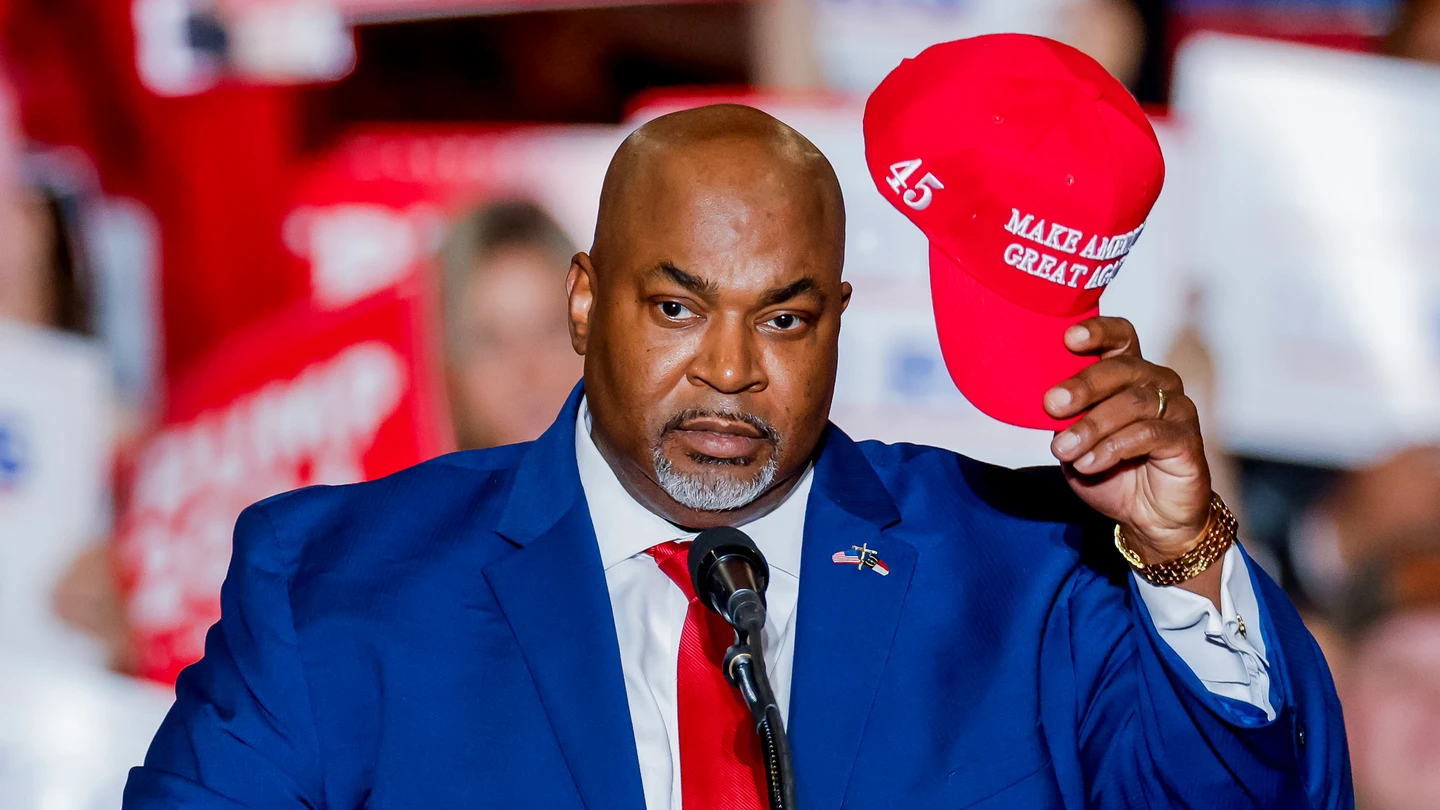 El polémico candidato republicano a gobernador de Carolina del Norte, el afroamericano Mark Robinson, en una foto de archivo El polémico candidato republicano a gobernador de Carolina del Norte, el afroamericano Mark Robinson, en una foto de archivo