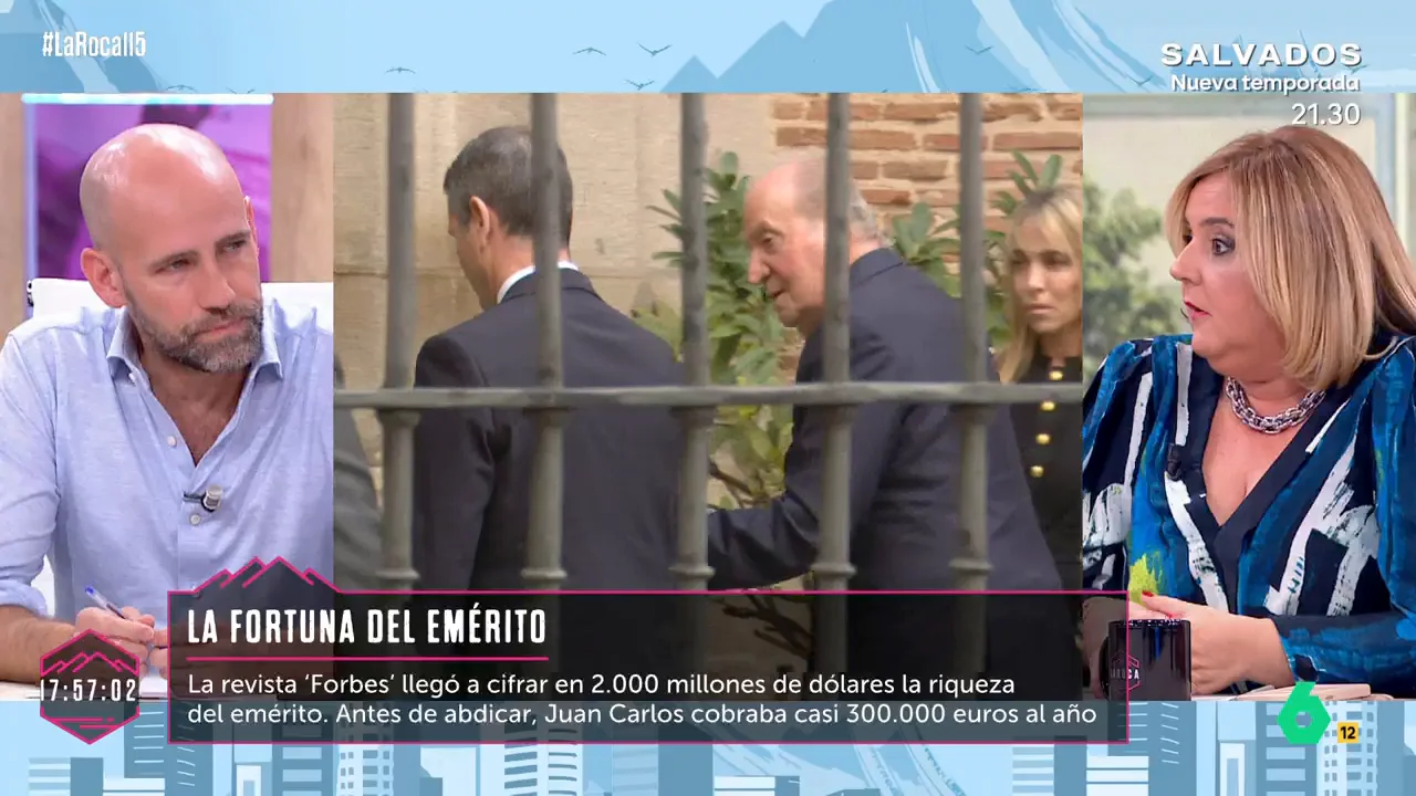 LA ROCA Pilar Vidal, sobre Juan Carlos I: "Estamos hablando de un señor que no hace vida con su mujer y regala 65 millones a una amante"