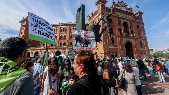 Protesta de Pacma en la plaza de Las Ventas de Madrid Protesta de Pacma en la plaza de Las Ventas de Madrid