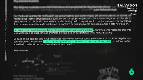 Booking da la espalda a un propietario cuando pide retirar el anuncio del piso turístico ilegal montado por su inquilino Booking da la espalda a un propietario cuando pide retirar el anuncio del piso turístico ilegal montado por su inquilino