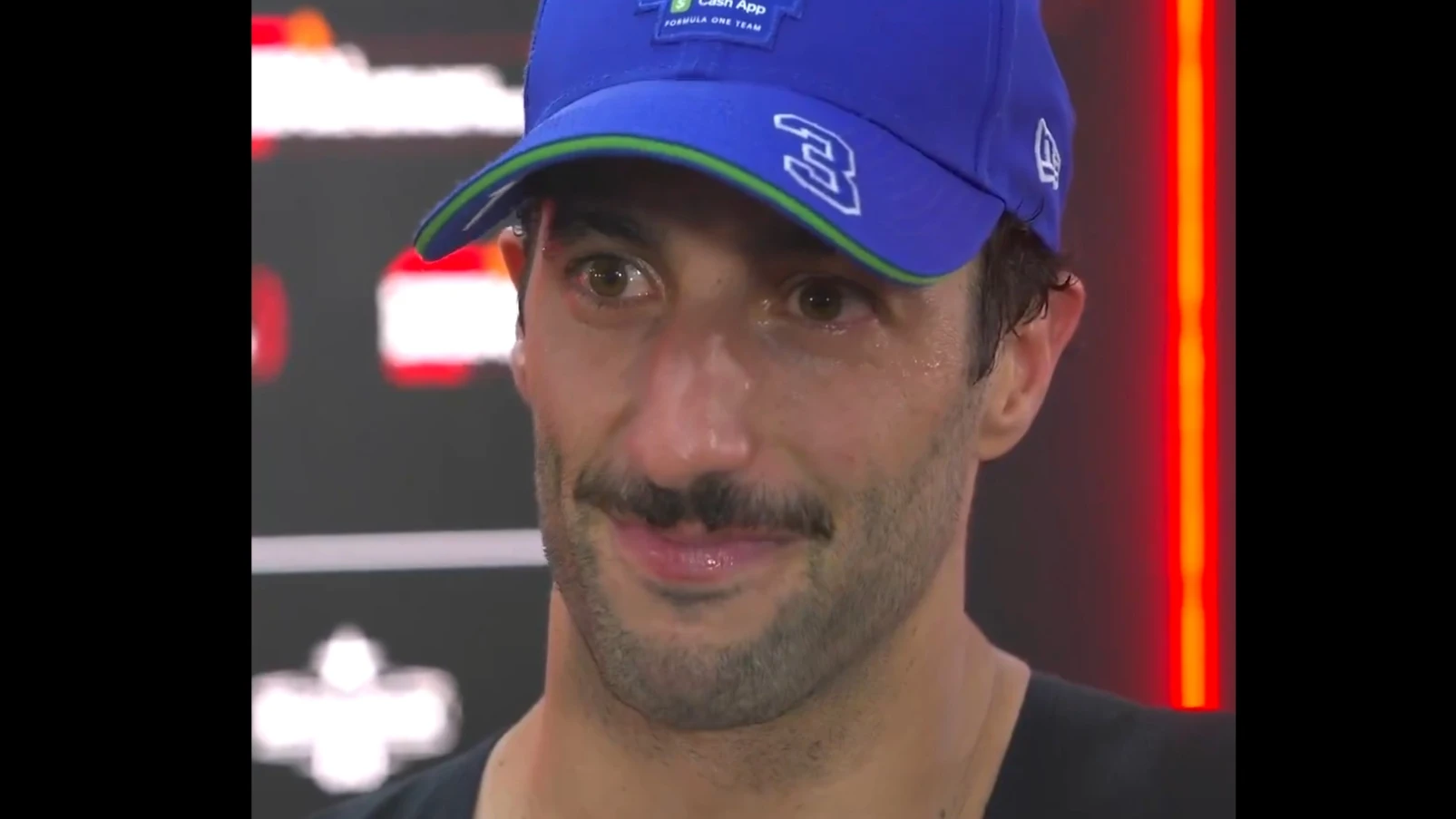 Daniel Ricciardo, al borde de las lágrimas