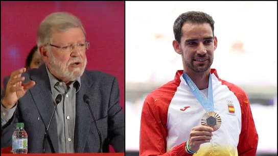 Rodríguez Ibarra, a la izquierda; a la derecha, Álvaro Martín Rodríguez Ibarra, a la izquierda; a la derecha, Álvaro Martín