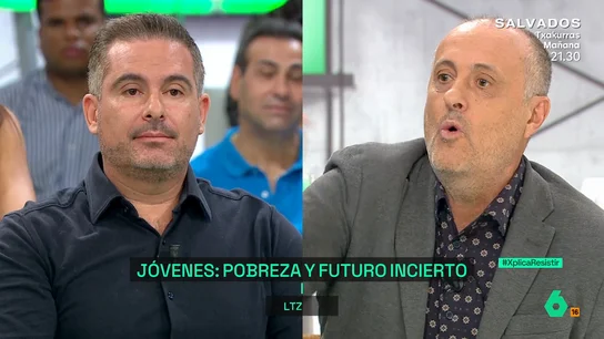 XPLICA El tenso debate entre un empresario e Inurrieta sobre si los jóvenes quieren o no trabajar: "Eso es así, hazte a la idea" XPLICA El tenso debate entre un empresario e Inurrieta sobre si los jóvenes quieren o no trabajar: "Eso es así, hazte a la idea"