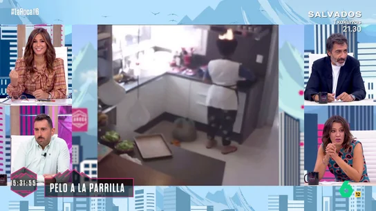 Una mujer sigue cocinando mientras su pelo se envuelve en llamas: "Es una antorcha" Una mujer sigue cocinando mientras su pelo se envuelve en llamas: "Es una antorcha"