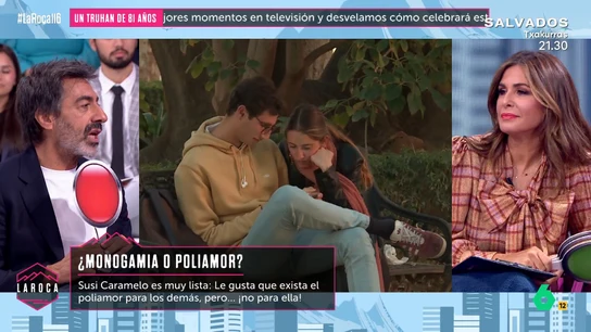 Juan del Val y Nuria Roca comparten sus opiniones sobre las relaciones abiertas y no están de acuerdo  Juan del Val y Nuria Roca comparten sus opiniones sobre las relaciones abiertas y no están de acuerdo