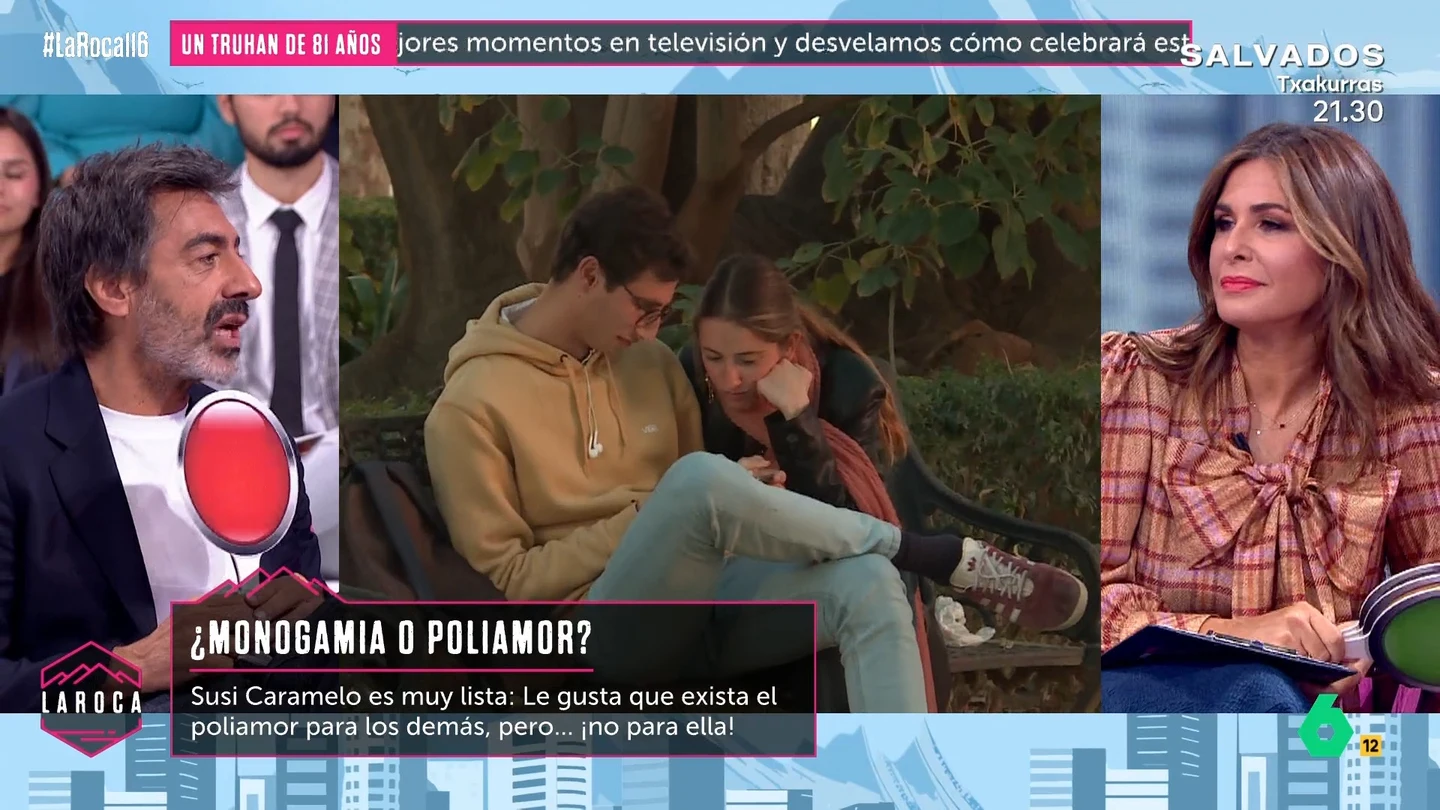 Juan del Val y Nuria Roca comparten sus opiniones sobre las relaciones abiertas y no están de acuerdo Juan del Val y Nuria Roca comparten sus opiniones sobre las relaciones abiertas y no están de acuerdo