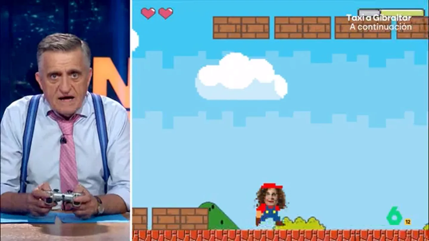 Wyoming pierde al 'Marichus Bros': "María Jesús Montero ha sido pisoteada por todos su socios de investidura" El presentador de El Intermedio juega varias partidas a este videojuego utilizado por la ministra de Economía para desatascar los presupuestos. En él, Montero se enfrenta al techo de gasto, a Puigdemont y a sus socios de investidura.
