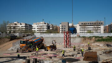 Vistas de las obras del Plan Vive, a 28 de marzo de 2023, en Getafe, Madrid (España).