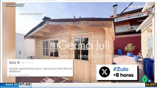 Indignación en redes sociales al ver el anuncio de alquiler de esta "lujosa" caseta de madera por 600 euros Indignación en redes sociales al ver el anuncio de alquiler de esta "lujosa" caseta de madera por 600 euros