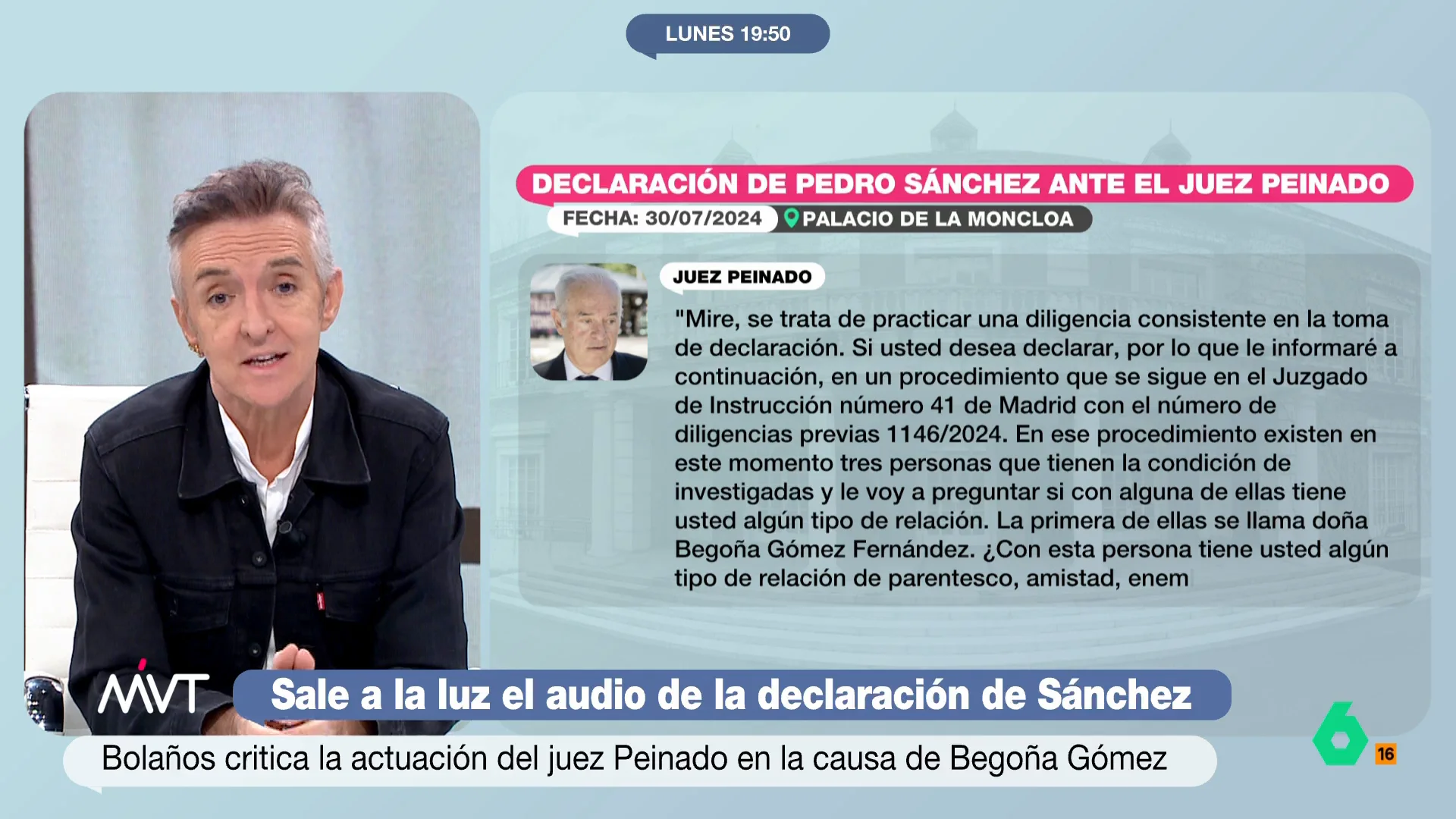 "Cuando su señoría hace lo que hace sabiendo lo que iba a ocurrir, es porque hay otras razones por las que lo quiere hacer", comenta Ramoncín en este vídeo donde reacciona al audio de la declaración de Pedro Sánchez en el 'caso Begoña Gómez'.