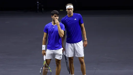 Alexander Zverev y Carlos Alcaraz Alexander Zverev y Carlos Alcaraz