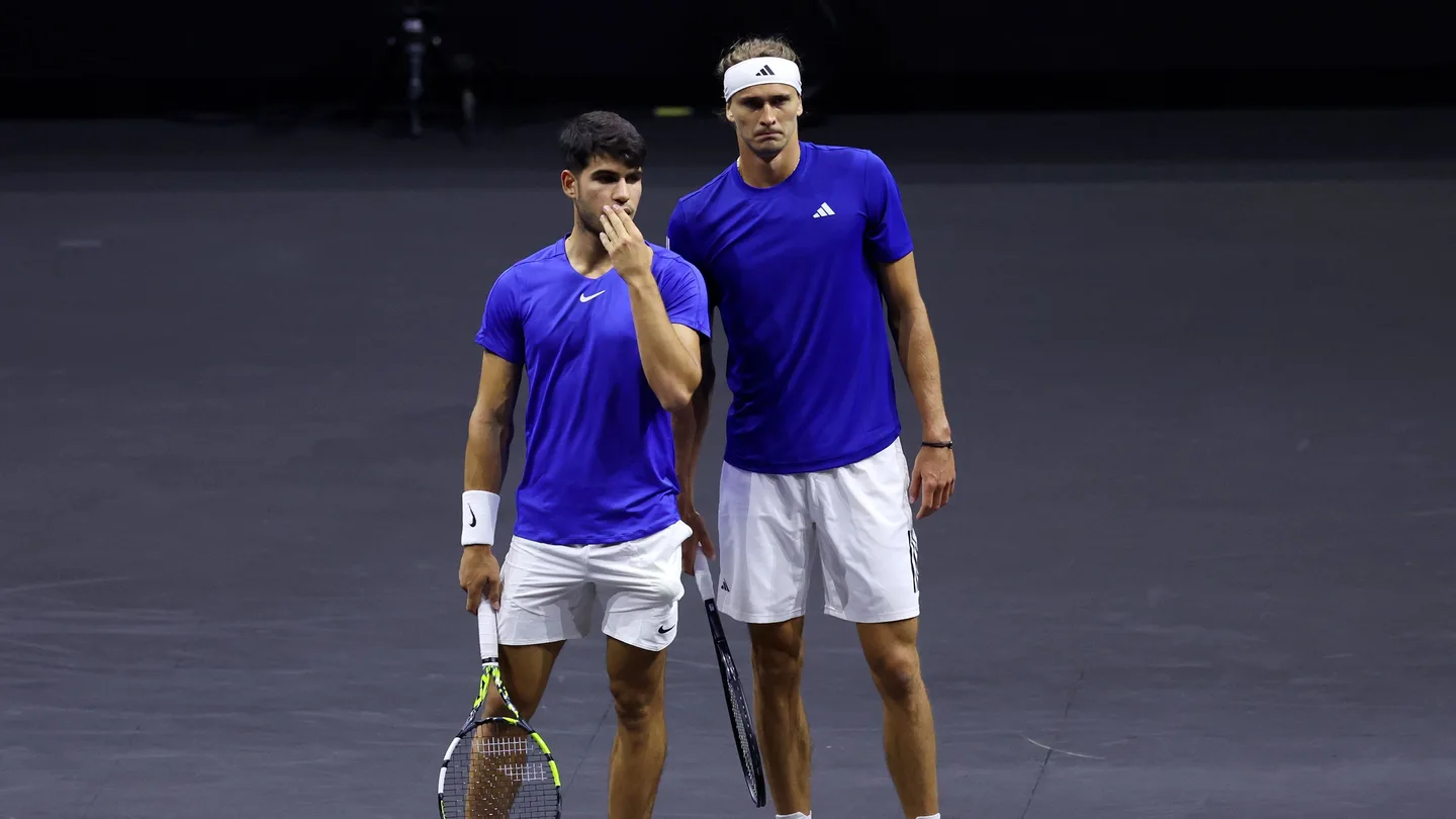 Alexander Zverev y Carlos Alcaraz Alexander Zverev y Carlos Alcaraz
