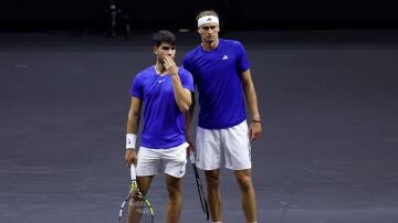 Alexander Zverev y Carlos Alcaraz