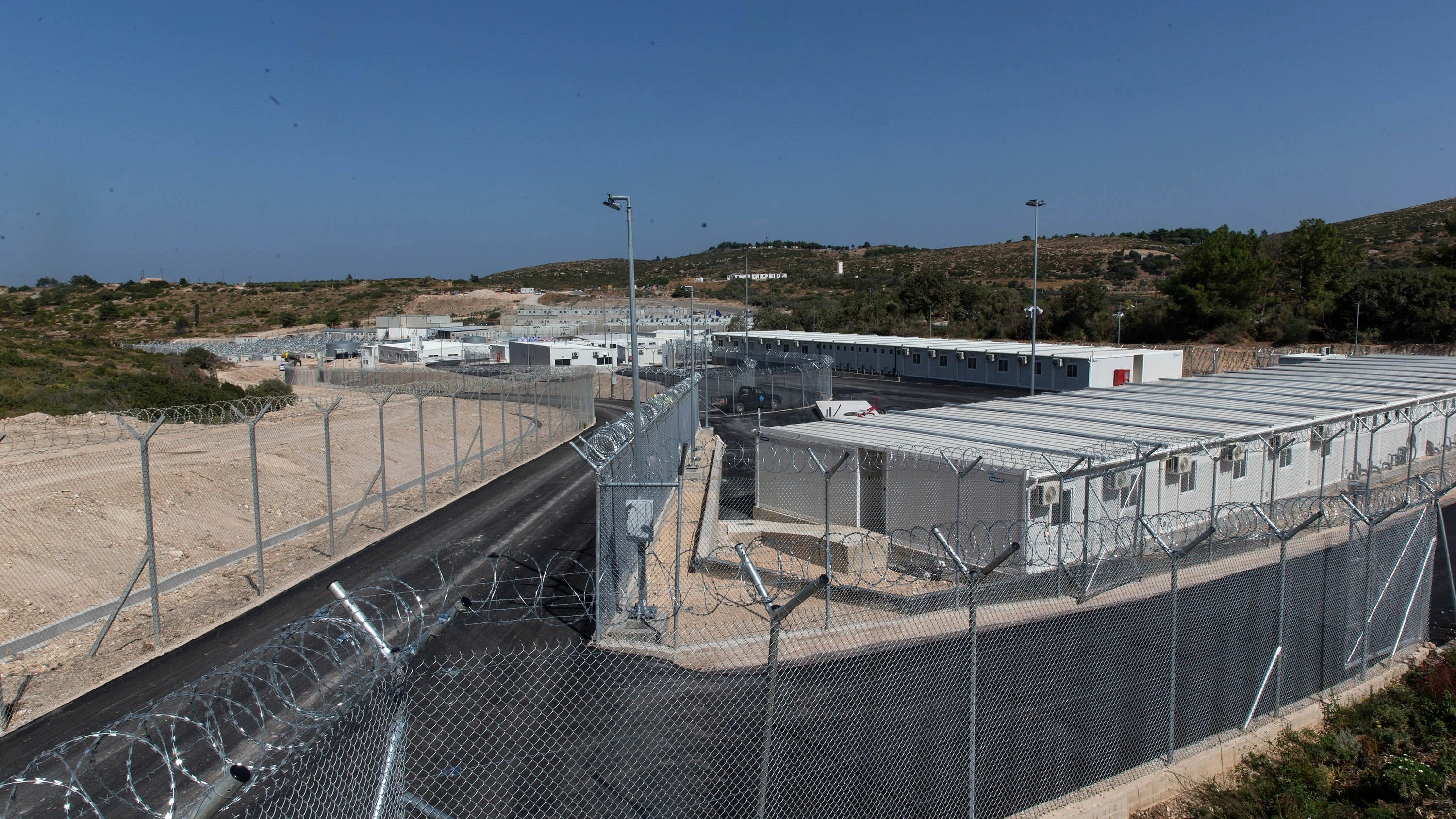 Centro de recepción de migrantes en la isla griega de Samos, en una imagen de archivo.