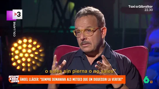 Àngel Llàcer se rompe al relatar cómo se despidió pensando que iba a morir Zapeando recupera la entrevista de este fin de semana que supuso el regreso de Àngel Llàcer a la televisión. Lo hizo para hablar de los momentos más difíciles de su enfermedad, tras contraer una bacteria en Vietnam. Su historia, en este vídeo.