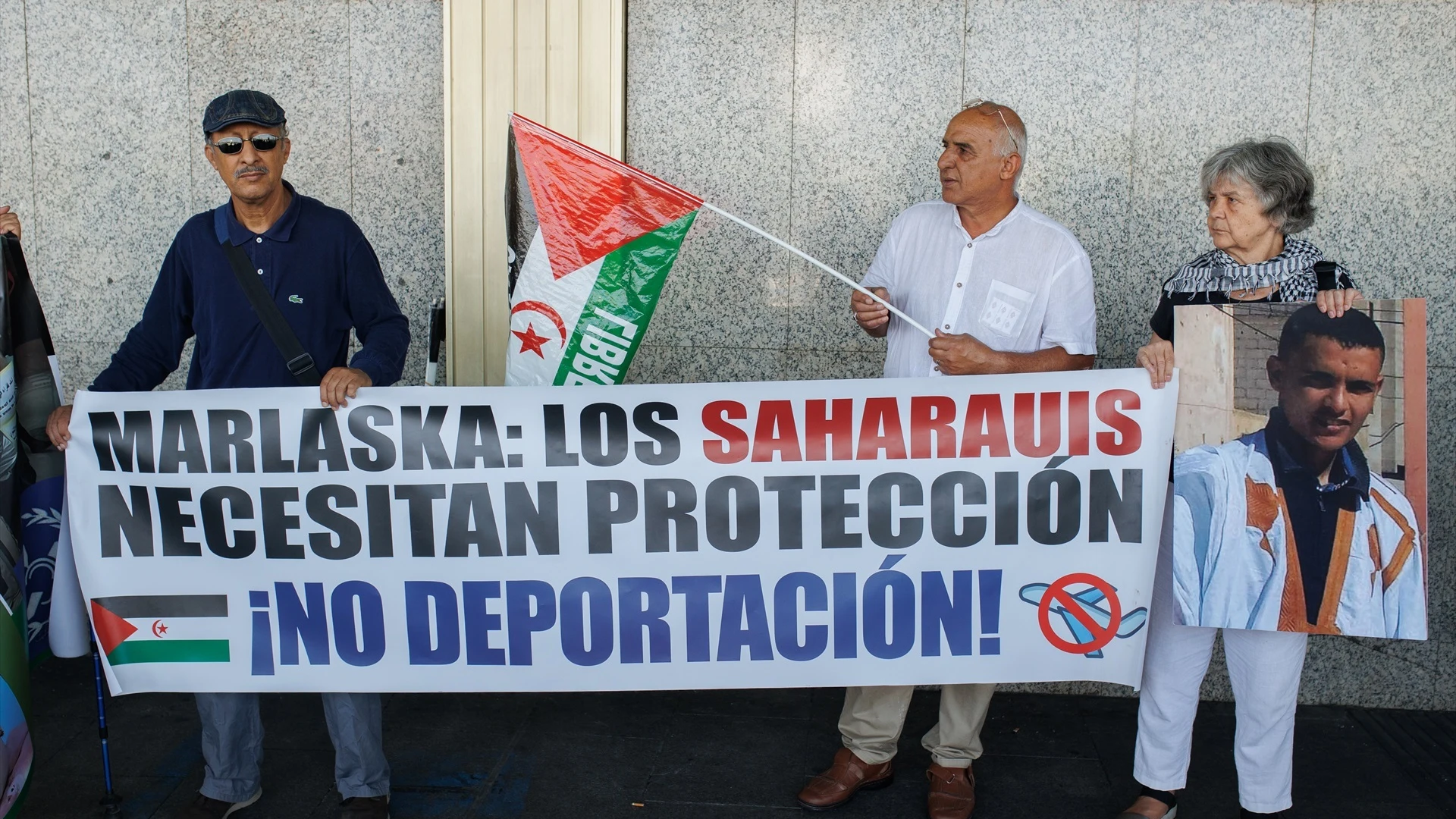 Manifestantes saharauis