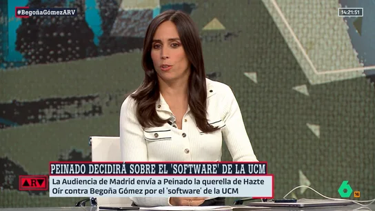 Pilar Velasco, sobre la causa de Begoña Gómez: "El juez Peinado tendrá que dejar de dilatar diligencias" Pilar Velasco, sobre la causa de Begoña Gómez: "El juez Peinado tendrá que dejar de dilatar diligencias"