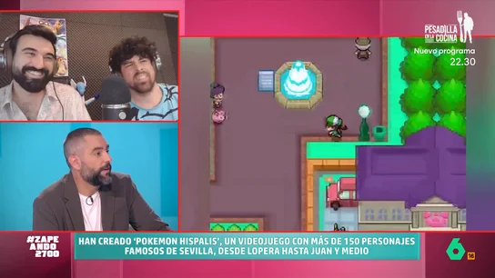 Hablan los creadores del videojuego de 'Pokémon' con personajes de Sevilla Pablo Shurmano y Onofre Wayne explican en este vídeo cómo han creado y qué es 'Pokémon Hispalis', una versión del famoso videojuego donde es posible encontrarse con Sergio Ramos, María del Monte o Juan y Medio y cazar a Curro.