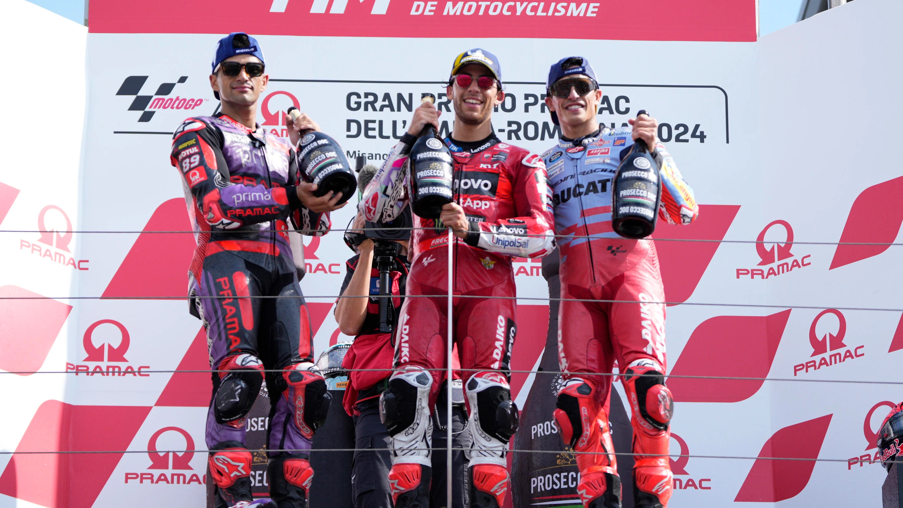 Martín, Bastianini y Márquez