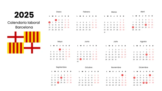 Calendario laboral de Barcelona 2025. Calendario laboral de Barcelona 2025.