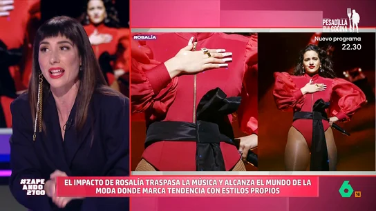 Natalia Ferviú analiza el estilo de Rosalía: "Me parece una visionaria" La cantante catalana ha conseguido marcar tendencia gracias a sus arriesgados looks en los que se atreve a fusionar estilos y trasgredir las normas.