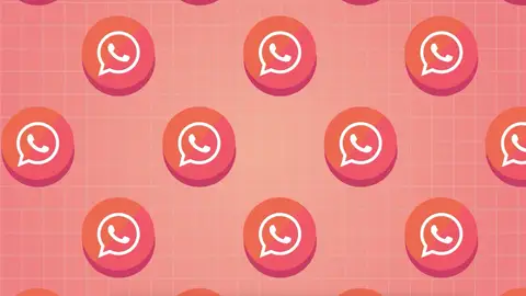 Logo de WhatsApp en rojo Logo de WhatsApp en rojo