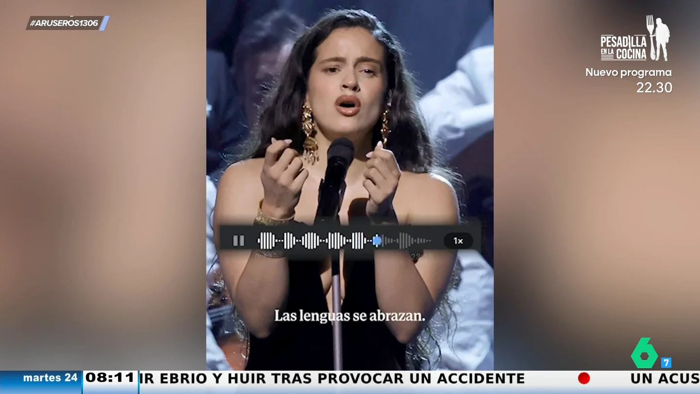 Rosalía filtra este audio a capela de su nuevo tema por WhatsApp: "Las lenguas se abrazan, ya no están solas" Rosalía filtra este audio a capela de su nuevo tema por WhatsApp: "Las lenguas se abrazan, ya no están solas"