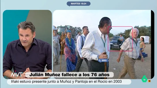 Iñaki López recuerda cuando coincidió con Isabel Pantoja y Julián Muñoz en el Rocío En 2003, Julián Muñoz e Isabel Pantoja pasaban su primer Rocío juntos. Allí estuvo un jovencísimo Iñaki López cubriéndolo. En este vídeo, recuerda el momento con imágenes, así como las preguntas que llegó a realizar al exalcalde de Marbella.