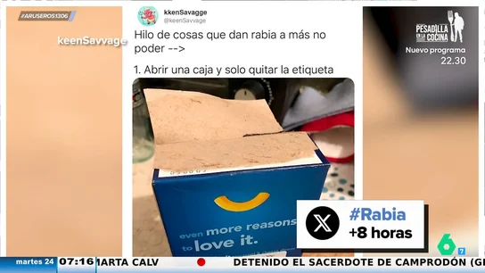 El hilo viral que expone las cosas que más rabia dan: desde abrir mal una caja al rollo de film transparente El hilo viral que expone las cosas que más rabia dan: desde abrir mal una caja al rollo de film transparente